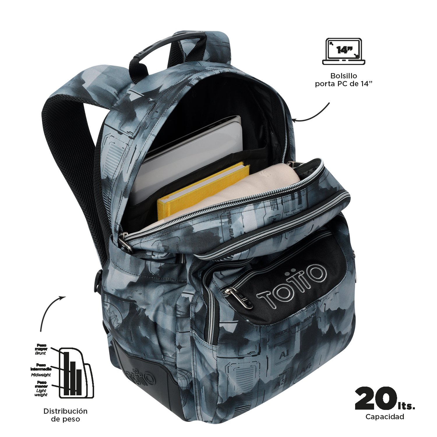 TOTTO Rayol Backpack - Size L - 7YK - Image 5