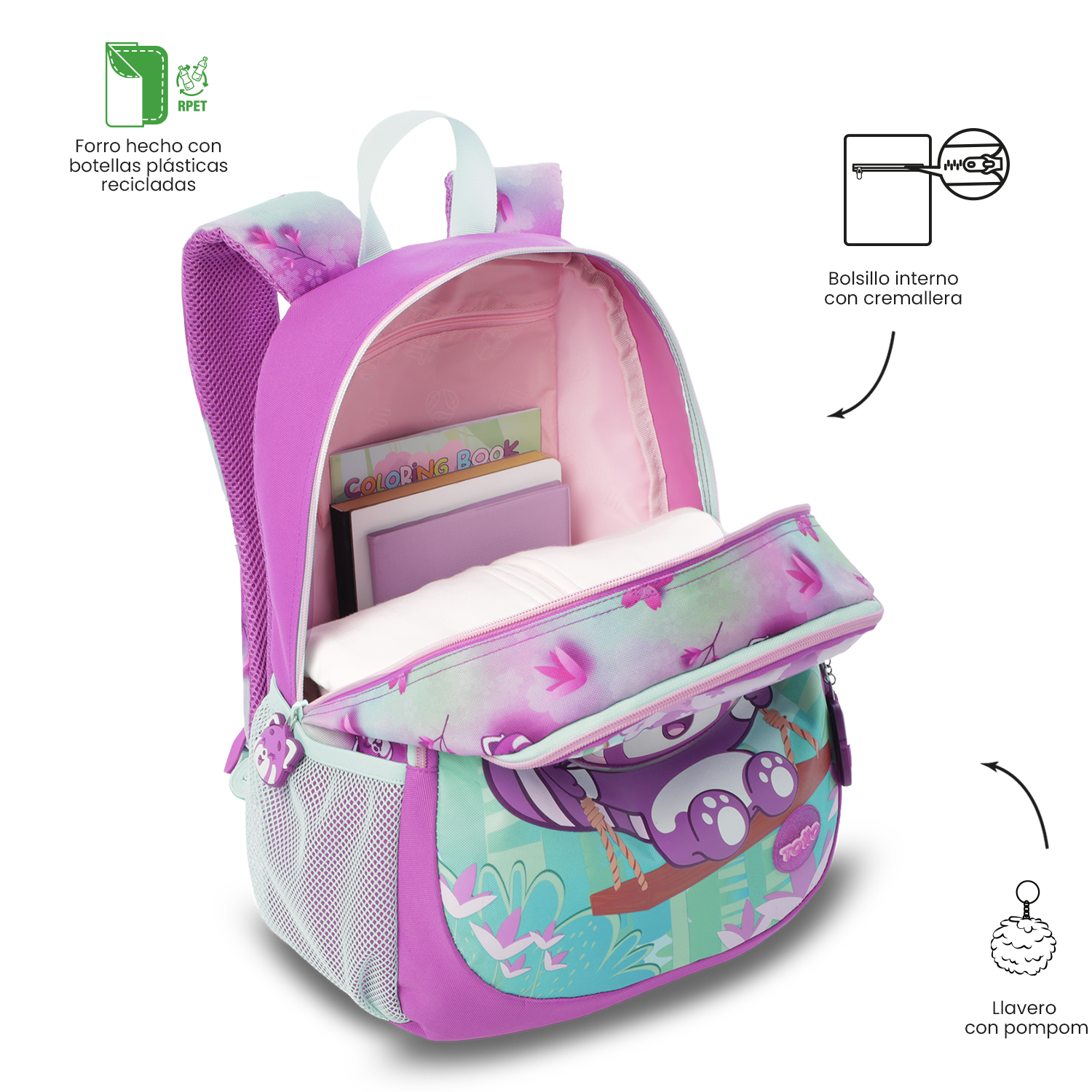 KIT X 2 BACKPACK + LIBRO PARAR COLOREAR BAMBU M - Image 5